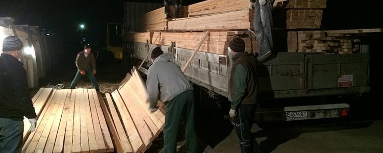 Timber for production of blindages
