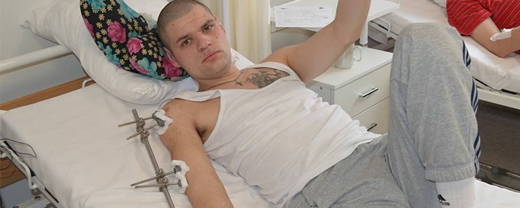 Oleg prepares for surgery
