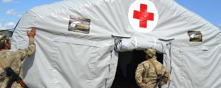 Inflatable field hospital for Marines