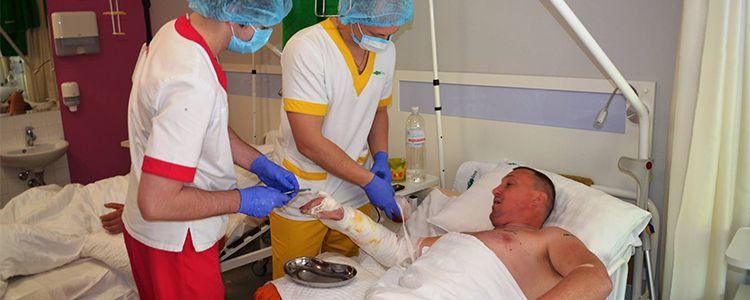 Treatment of Serhiy’s arm complete